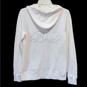 Rhinestone Bride Zip-up Hoodie